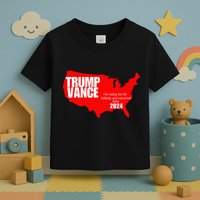 Im Voting For The Hillbilly And Convicted Felon Red Usa Map Toddler T-Shirt