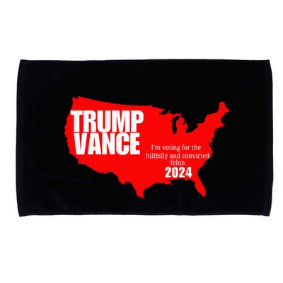 Im Voting For The Hillbilly And Convicted Felon Red Usa Map Microfiber Hand Towel
