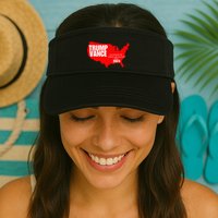 Im Voting For The Hillbilly And Convicted Felon Red Usa Map Visor