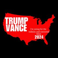 Im Voting For The Hillbilly And Convicted Felon Red Usa Map Visor