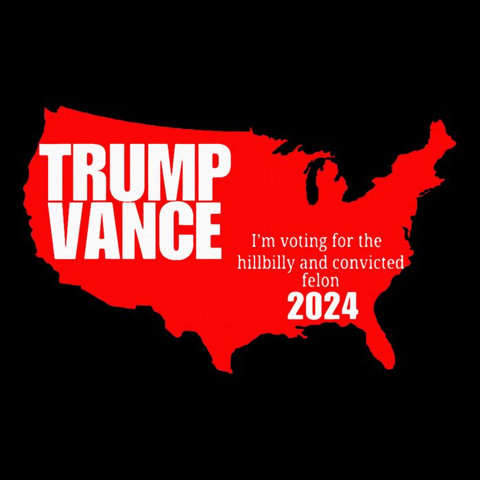 Im Voting For The Hillbilly And Convicted Felon Red Usa Map Visor