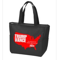 Im Voting For The Hillbilly And Convicted Felon Red Usa Map Zip Tote Bag