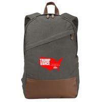 Im Voting For The Hillbilly And Convicted Felon Red Usa Map Cotton Canvas Backpack