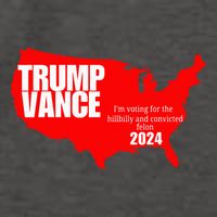 Im Voting For The Hillbilly And Convicted Felon Red Usa Map Vector Backpack