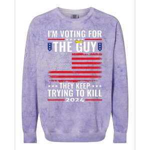 IM Voting For The Guy They Keep Trying To Kill Colorblast Crewneck Sweatshirt