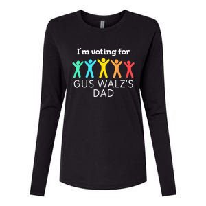 IM Voting For Gus Walz Dad Harris Walz 2024 Womens Cotton Relaxed Long Sleeve T-Shirt