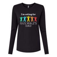 IM Voting For Gus Walz Dad Harris Walz 2024 Womens Cotton Relaxed Long Sleeve T-Shirt