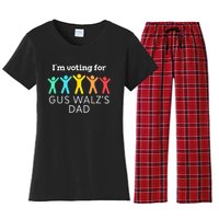 IM Voting For Gus Walz Dad Harris Walz 2024 Women's Flannel Pajama Set