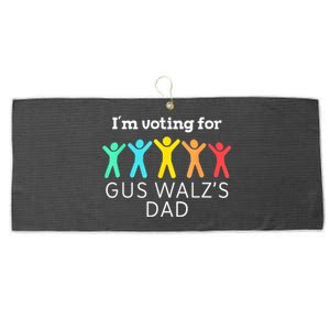 IM Voting For Gus Walz Dad Harris Walz 2024 Large Microfiber Waffle Golf Towel