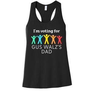 IM Voting For Gus Walz Dad Harris Walz 2024 Women's Racerback Tank