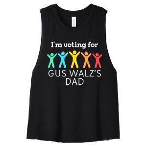 IM Voting For Gus Walz Dad Harris Walz 2024 Women's Racerback Cropped Tank