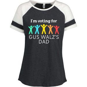 IM Voting For Gus Walz Dad Harris Walz 2024 Enza Ladies Jersey Colorblock Tee