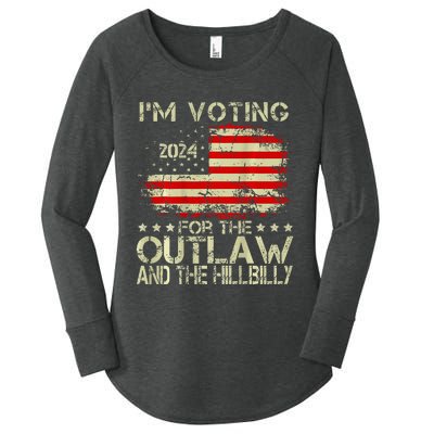 IM Voting For The Outlaw And The Hillbilly 2024 Women's Perfect Tri Tunic Long Sleeve Shirt