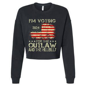 IM Voting For The Outlaw And The Hillbilly 2024 Cropped Pullover Crew