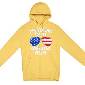 IM Voting For The Convicted Felon Funny Pro 2024 Premium Pullover Hoodie