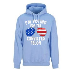 IM Voting For The Convicted Felon Funny Pro 2024 Unisex Surf Hoodie