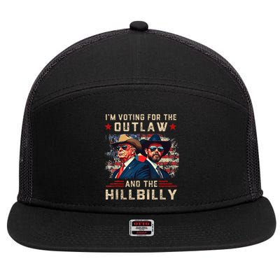 IM Voting For The Outlaw And The Hillbilly 7 Panel Mesh Trucker Snapback Hat