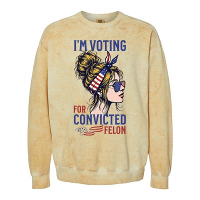 IM Voting For A Convicted Felon In 2024 Colorblast Crewneck Sweatshirt