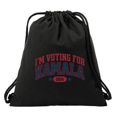 IM Voting For Kamala Harris Election Drawstring Bag