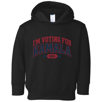 IM Voting For Kamala Harris Election Toddler Hoodie