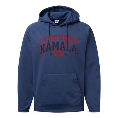 IM Voting For Kamala Harris Election Performance Fleece Hoodie