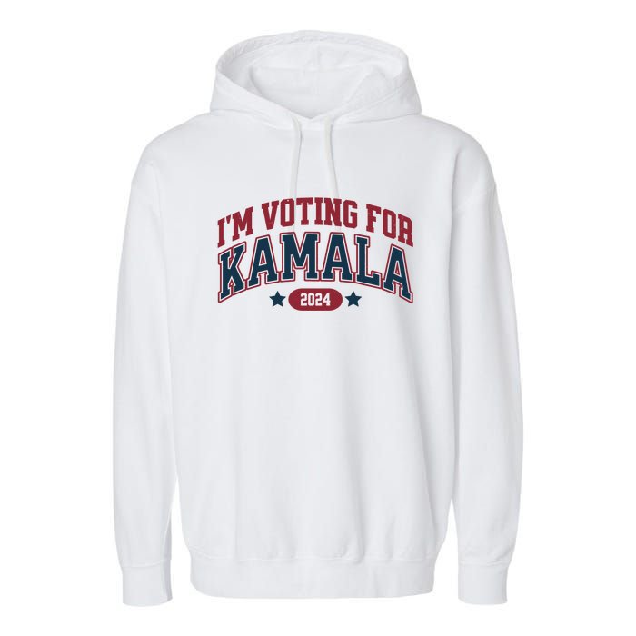 IM Voting For Kamala Harris Election Garment-Dyed Fleece Hoodie