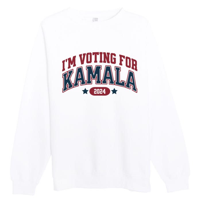 IM Voting For Kamala Harris Election Premium Crewneck Sweatshirt