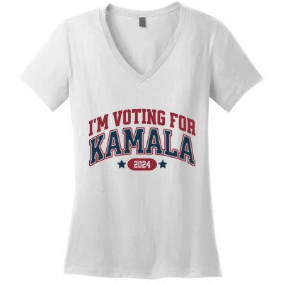 IM Voting For Kamala Harris Election Women's V-Neck T-Shirt