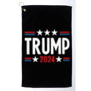 Im Voting For The Felon Trump 2024 Election (Front And Back) Platinum Collection Golf Towel