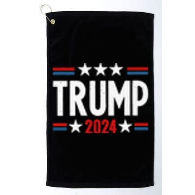 Im Voting For The Felon Trump 2024 Election (Front And Back) Platinum Collection Golf Towel