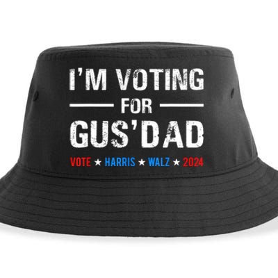 IM Voting For Gus Dad Vote Harris Walz 2024 Sustainable Bucket Hat