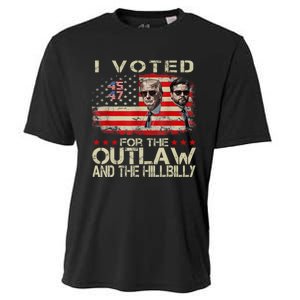 I Voted For The Outlaw And The Hillbilly 2024 Trump Victory Cooling Performance Crew T-Shirt