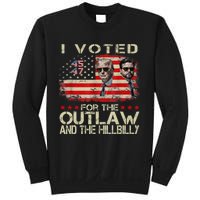 I Voted For The Outlaw And The Hillbilly 2024 Trump Victory Sweatshirt