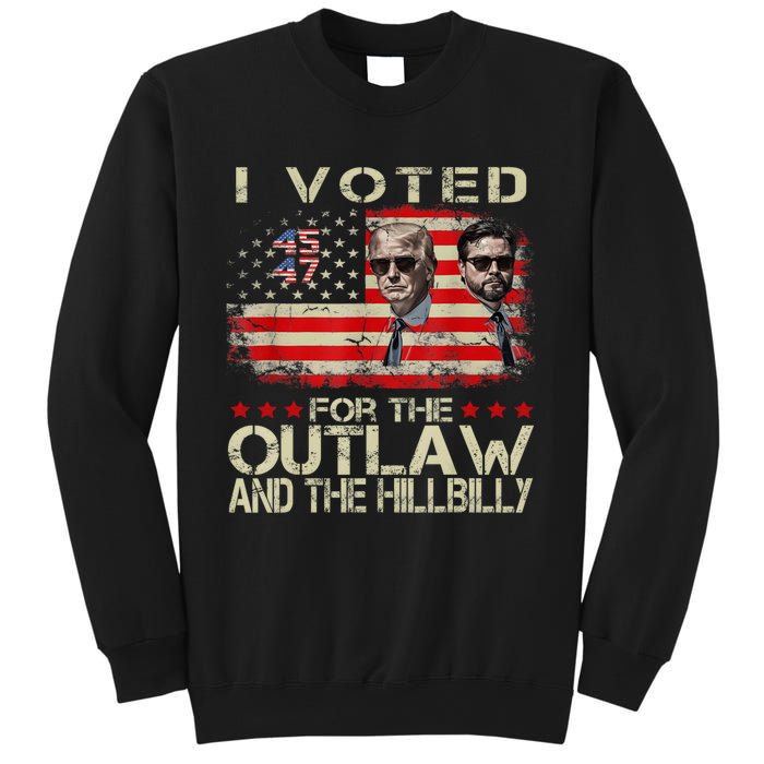 I Voted For The Outlaw And The Hillbilly 2024 Trump Victory Sweatshirt