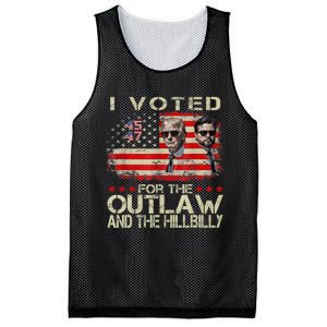 I Voted For The Outlaw And The Hillbilly 2024 Trump Victory Mesh Reversible Basketball Jersey Tank