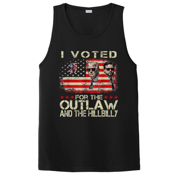 I Voted For The Outlaw And The Hillbilly 2024 Trump Victory PosiCharge Competitor Tank