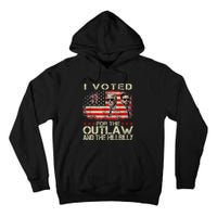 I Voted For The Outlaw And The Hillbilly 2024 Trump Victory Tall Hoodie