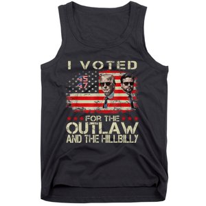 I Voted For The Outlaw And The Hillbilly 2024 Trump Victory Tank Top