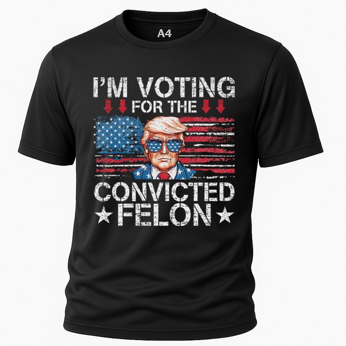 IM Voting For The Convicted Felon Funny Trump 2024 Cooling Performance Crew T-Shirt