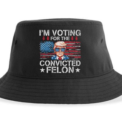 IM Voting For The Convicted Felon Funny Trump 2024 Sustainable Bucket Hat