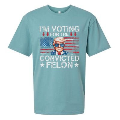 IM Voting For The Convicted Felon Funny Trump 2024 Sueded Cloud Jersey T-Shirt