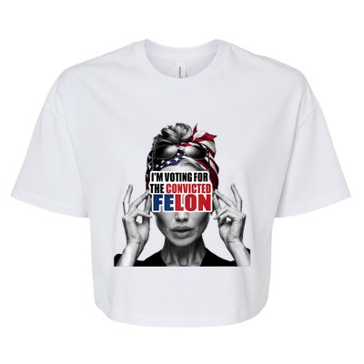 IM Voting For The Convicted Felon Bella+Canvas Jersey Crop Tee