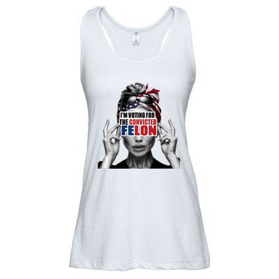 IM Voting For The Convicted Felon Ladies Essential Flowy Tank