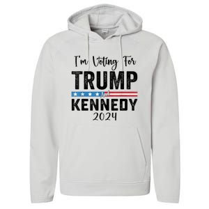 IM Voting For Trump And Kennedy 2024 Performance Fleece Hoodie