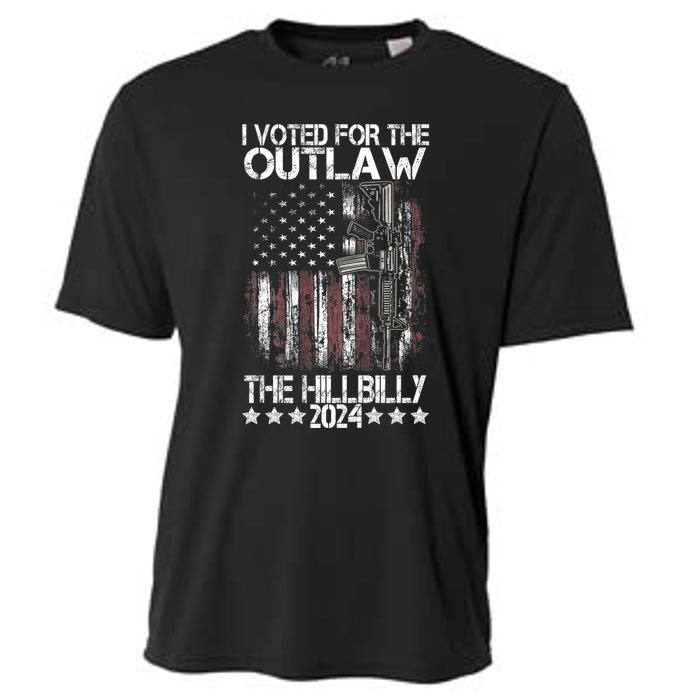 I Voted For The Outlaw And The Hillbilly President Trump 47 Cooling Performance Crew T-Shirt