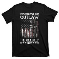 I Voted For The Outlaw And The Hillbilly President Trump 47 T-Shirt