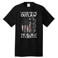 I Voted For The Outlaw And The Hillbilly President Trump 47 Tall T-Shirt