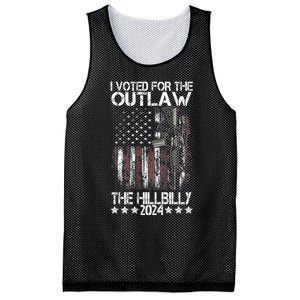 I Voted For The Outlaw And The Hillbilly President Trump 47 Mesh Reversible Basketball Jersey Tank