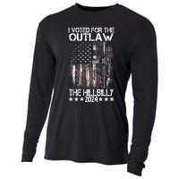 I Voted For The Outlaw And The Hillbilly President Trump 47 Cooling Performance Long Sleeve Crew