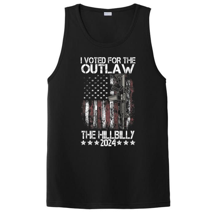 I Voted For The Outlaw And The Hillbilly President Trump 47 PosiCharge Competitor Tank